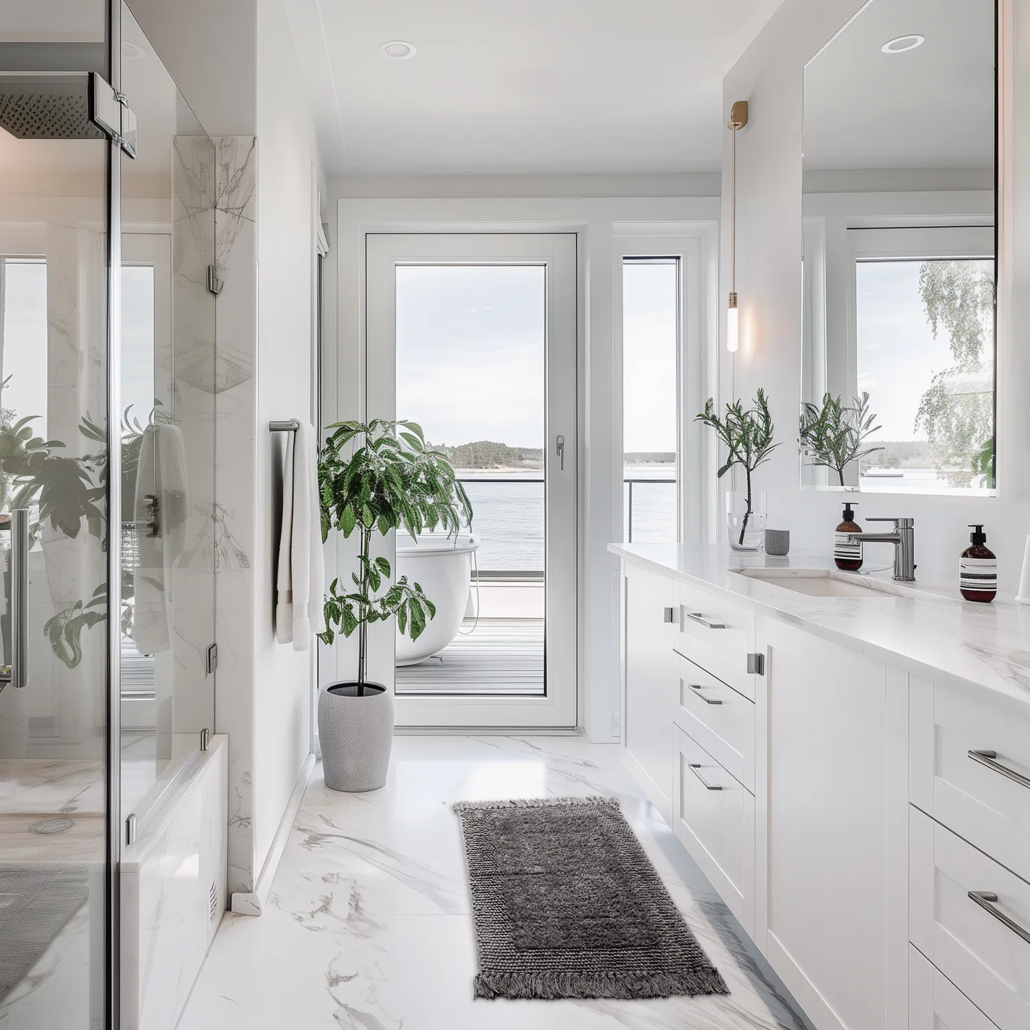 Tapete de banheiro - Flynn (cinza escuro)