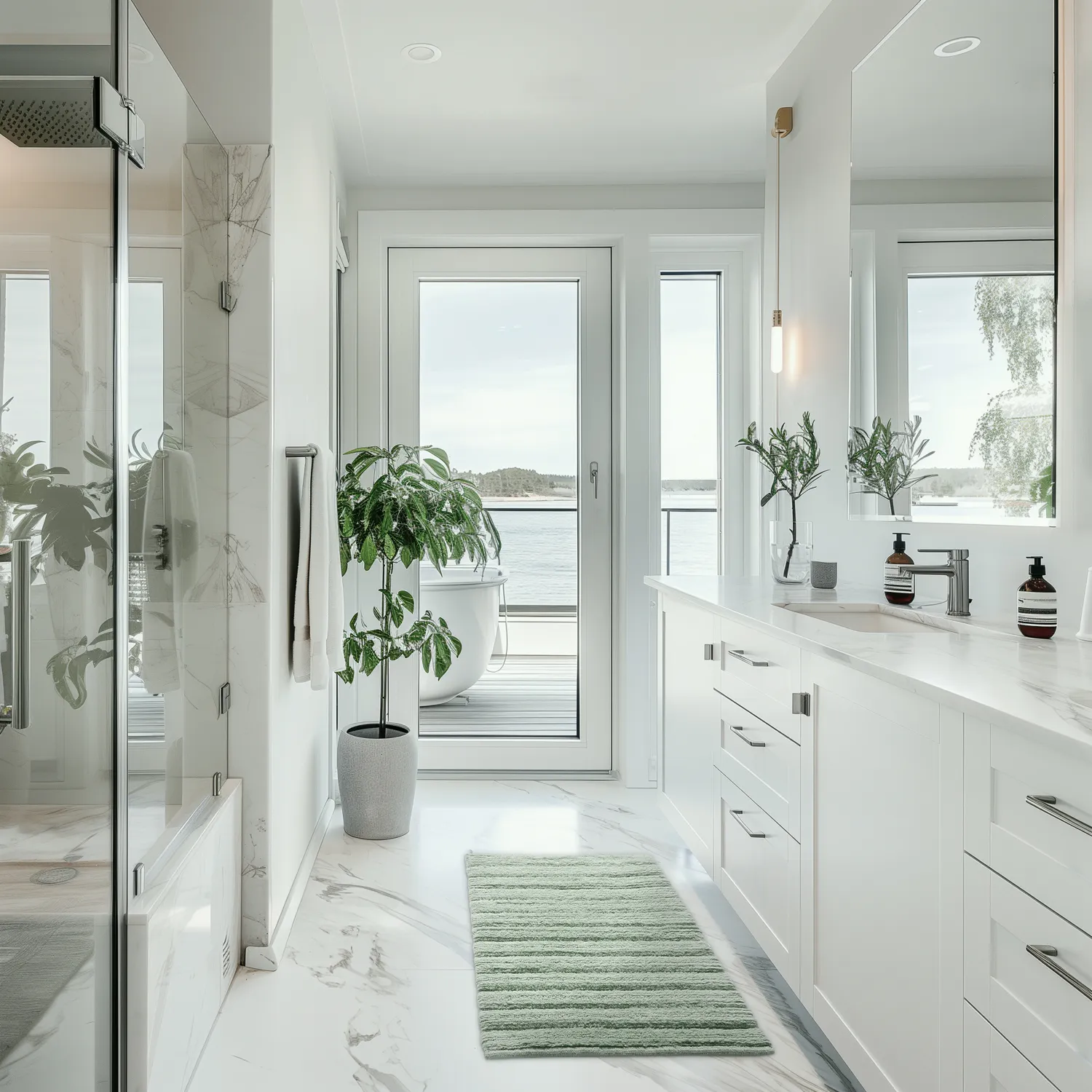 Tapete de banheiro - Franny (verde claro)