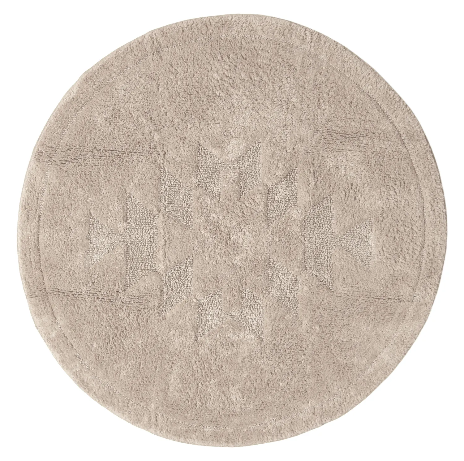 Tapete de banheiro redondo - Gertie (bege)
