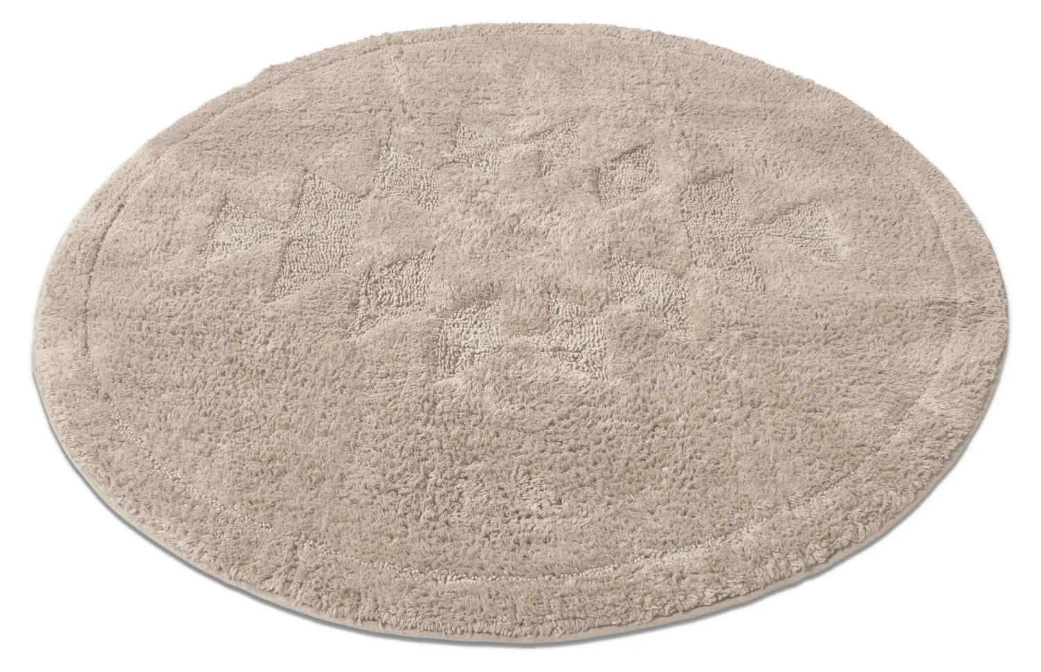 Tapete de banheiro redondo - Gertie (bege)