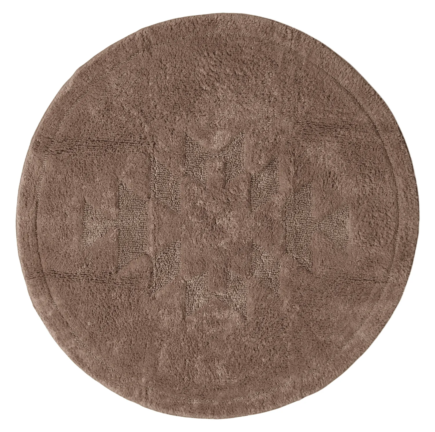 Tapete de banheiro redondo - Gertie (marrom)