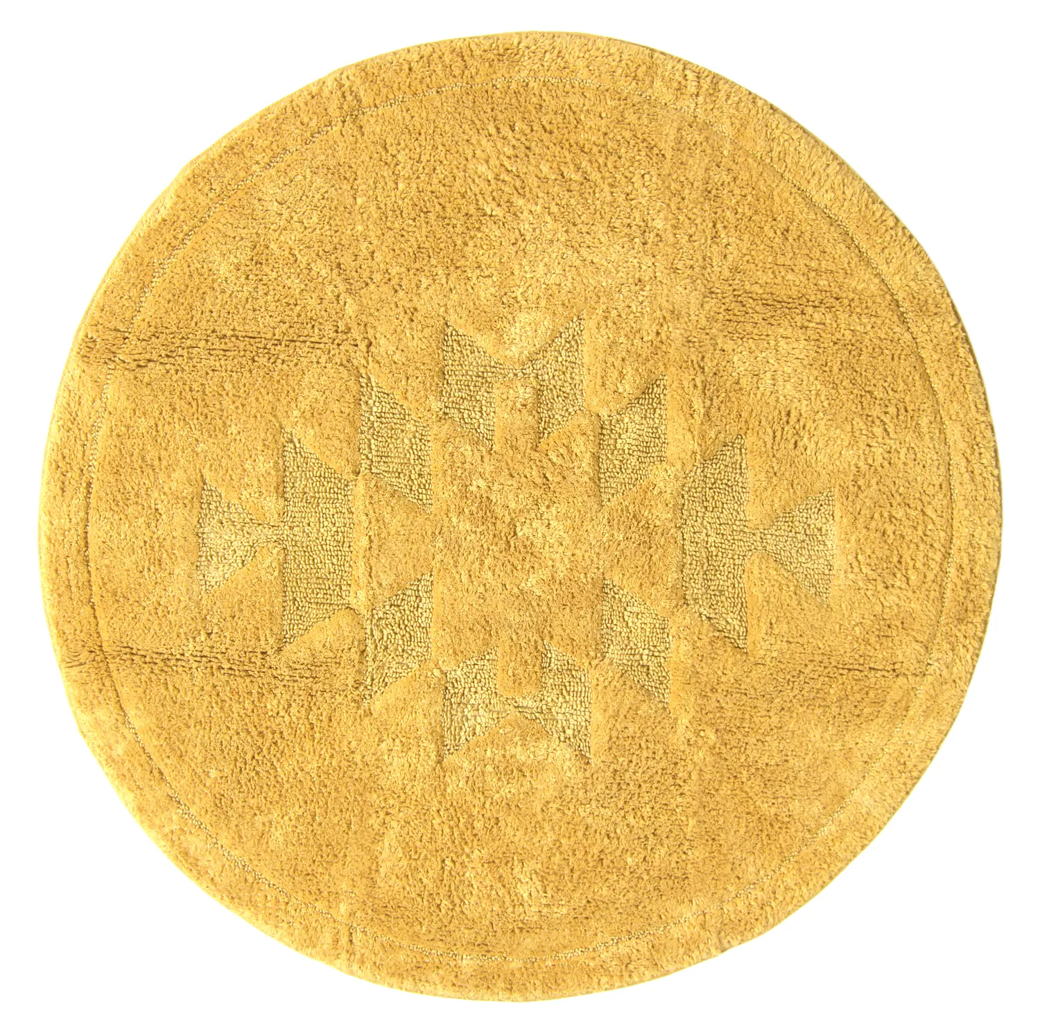 Tapete de banheiro redondo - Gertie (amarelo)