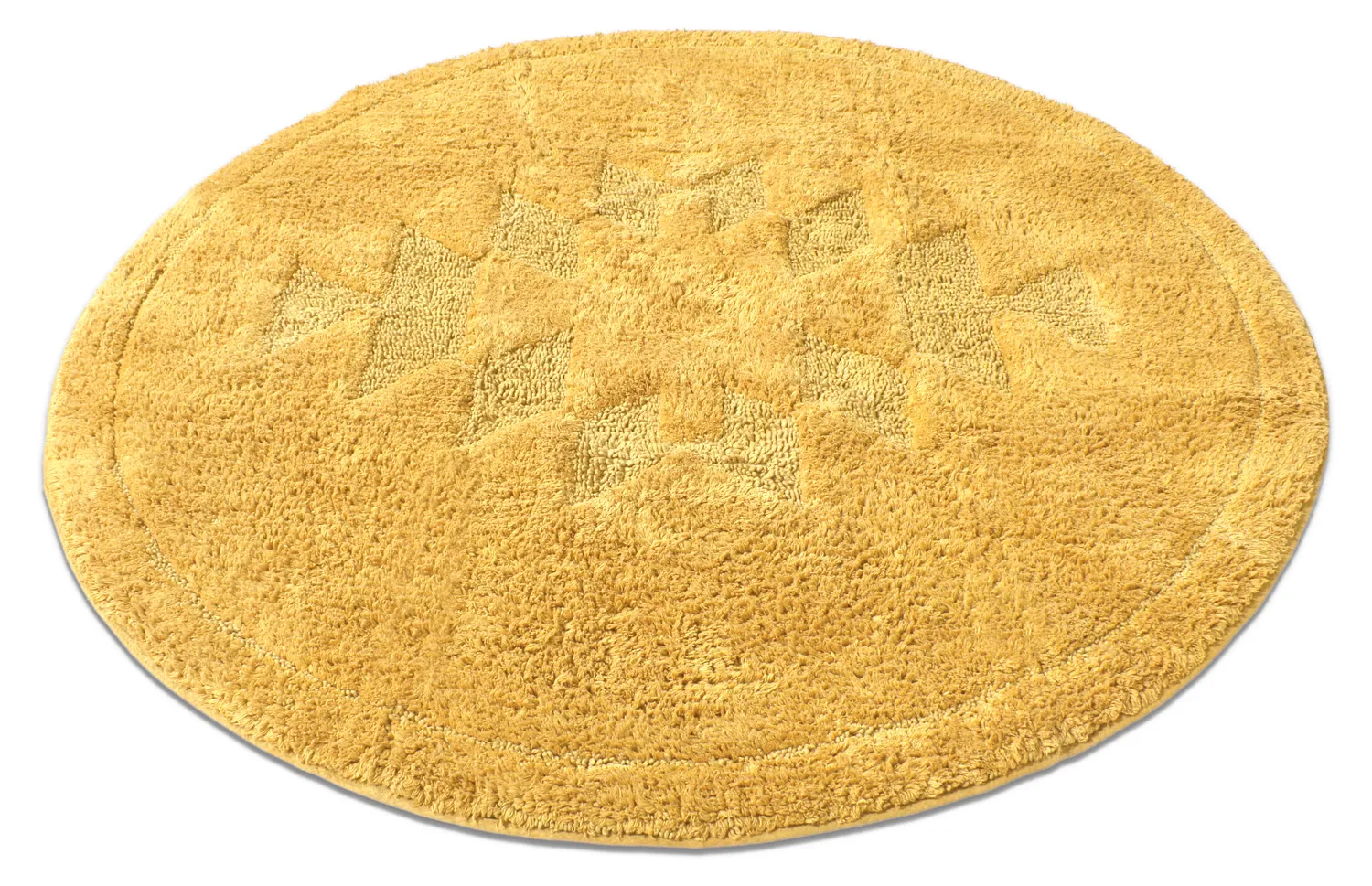 Tapete de banheiro redondo - Gertie (amarelo)