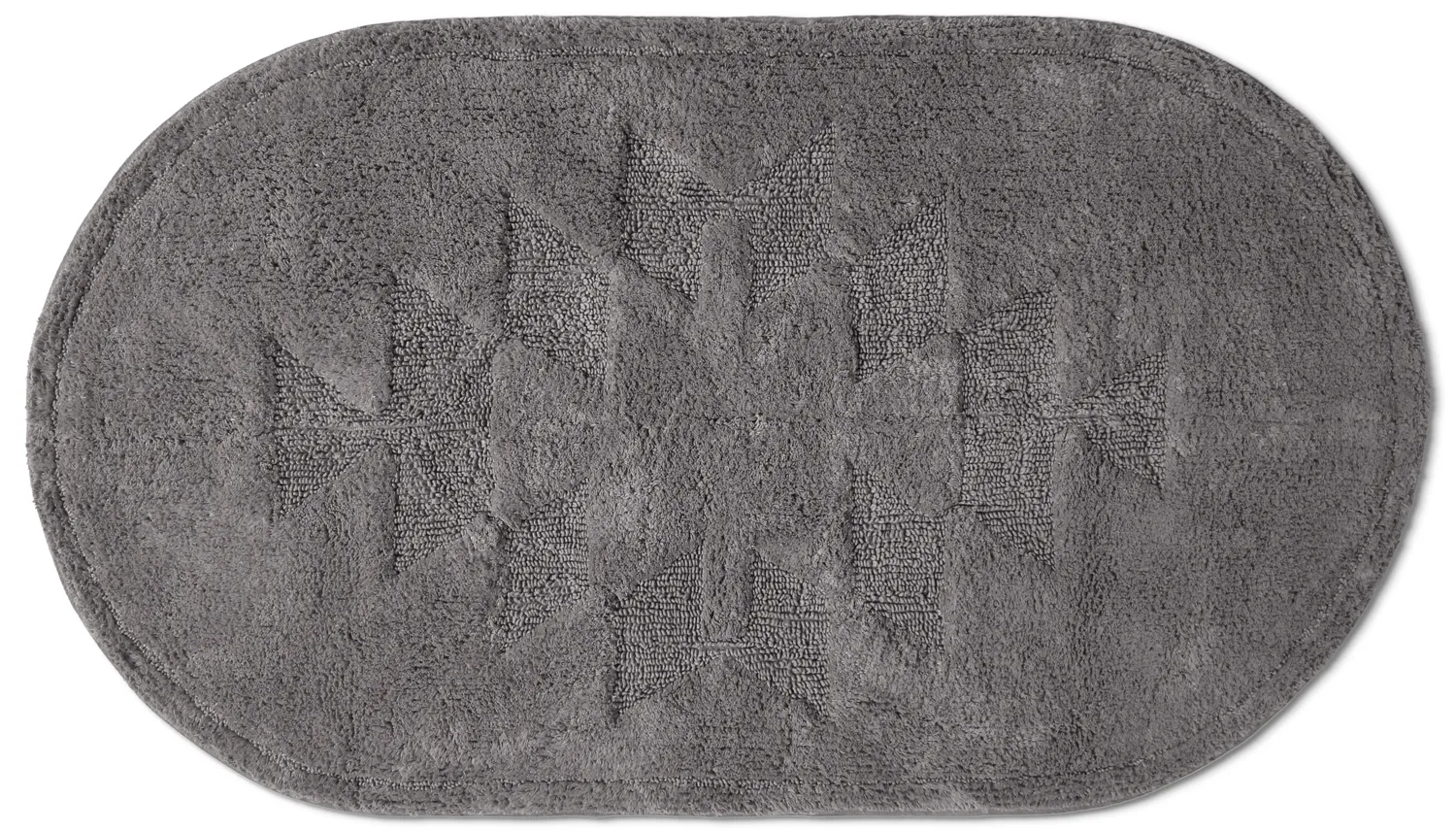 Tapete de banheiro oval - Gertie (cinza escuro)