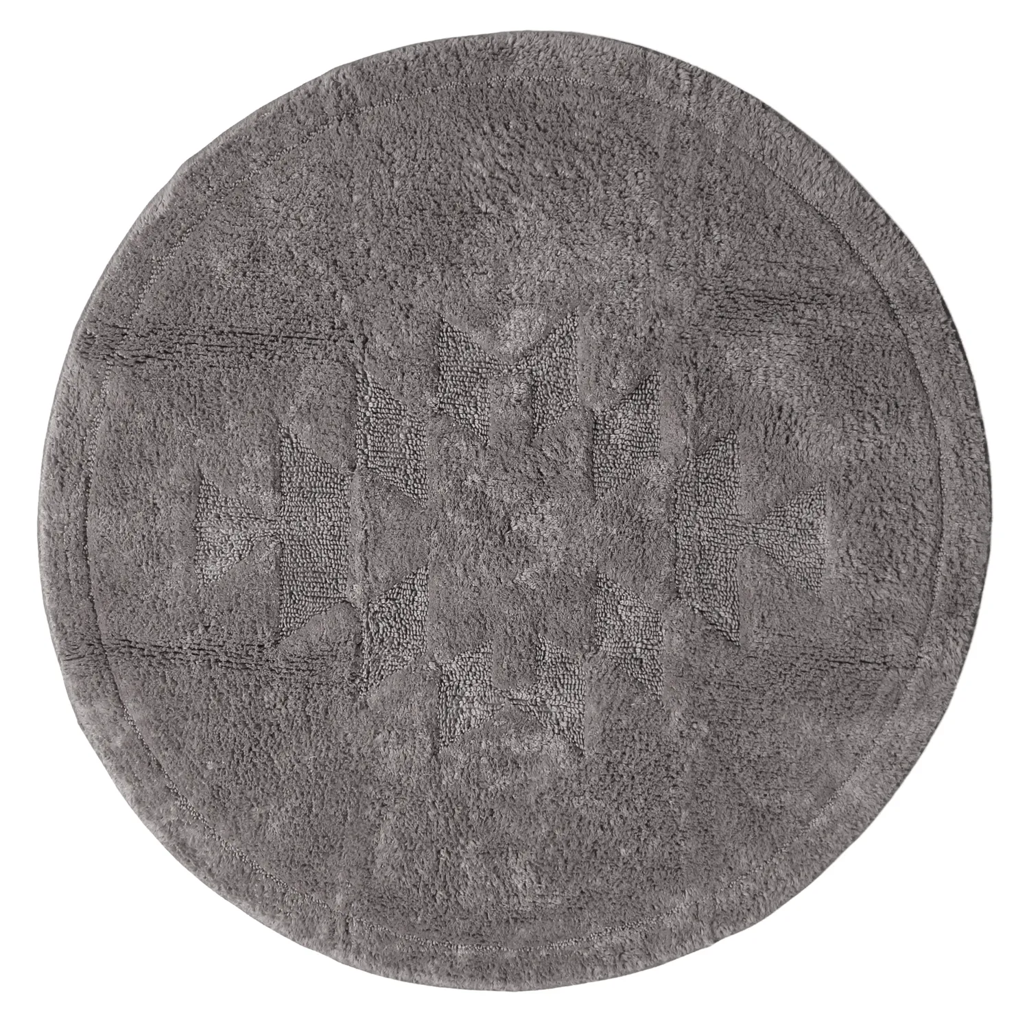 Tapete de banheiro redondo - Gertie (cinza escuro)