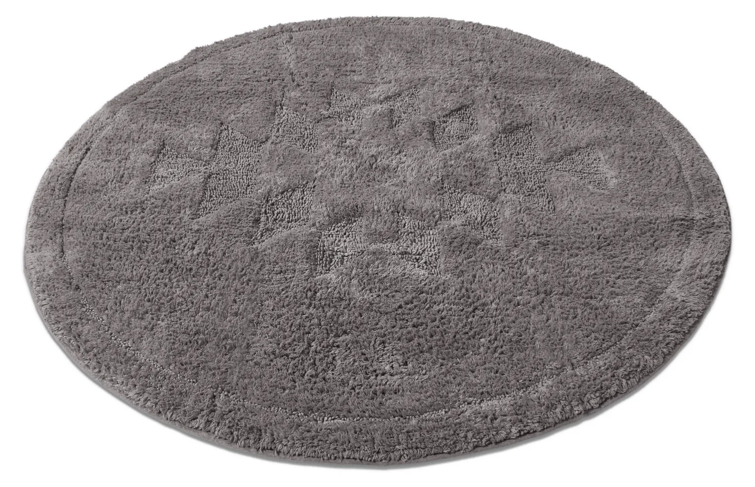 Tapete de banheiro redondo - Gertie (cinza escuro)