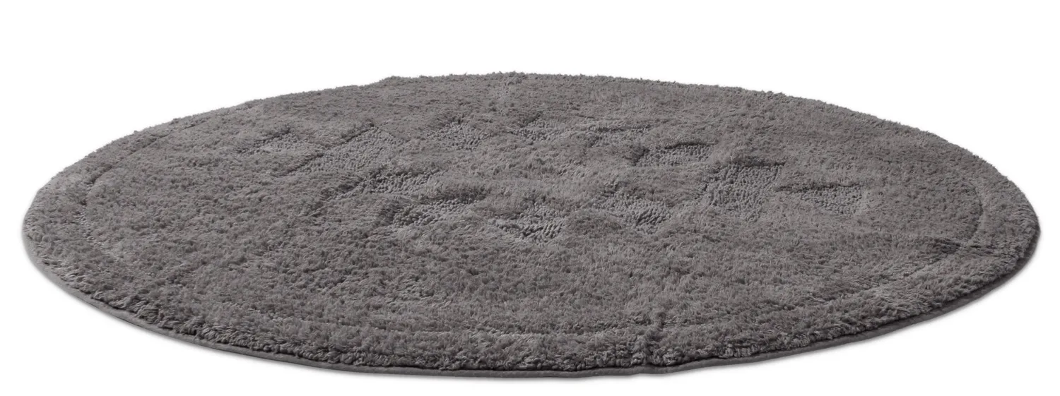 Tapete de banheiro redondo - Gertie (cinza escuro)
