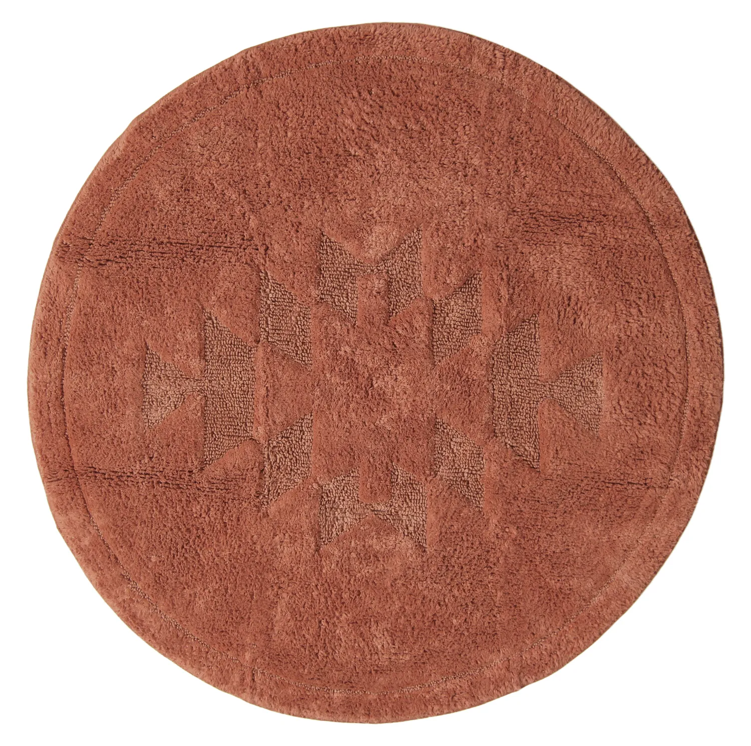 Tapete de banheiro redondo - Gertie (terracota)