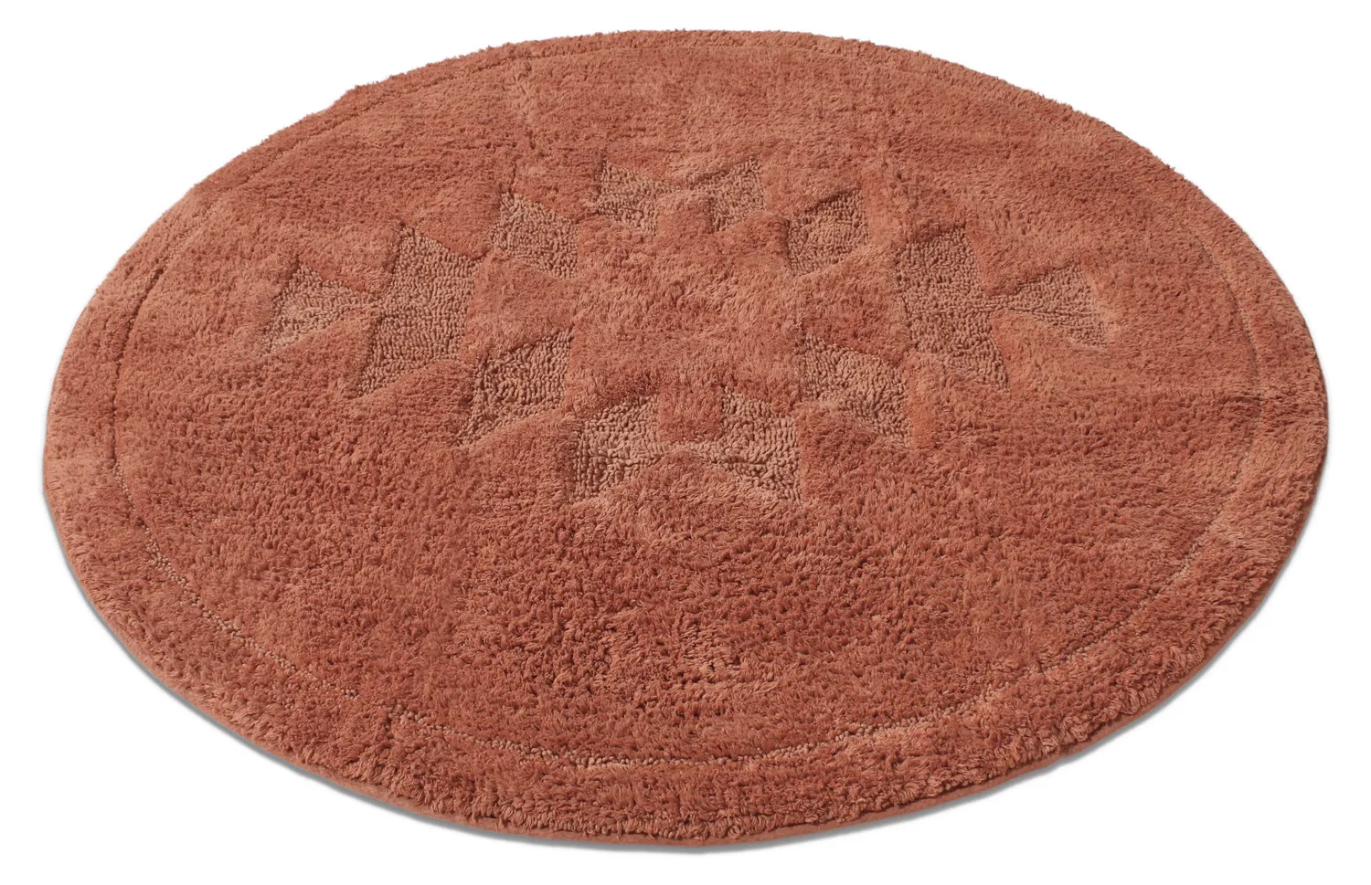 Tapete de banheiro redondo - Gertie (terracota)
