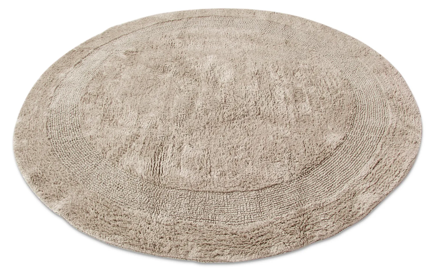 Tapete de banheiro redondo - Nila (bege)