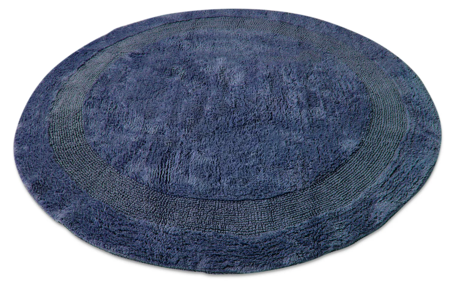 Tapete de banheiro redondo - Nila (azul)