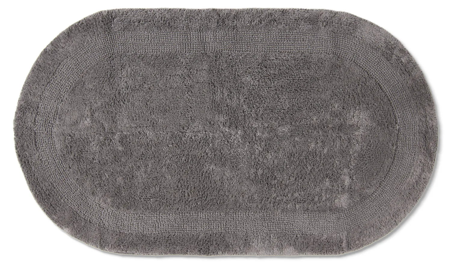 Tapete de banheiro oval - Nila (cinza escuro)