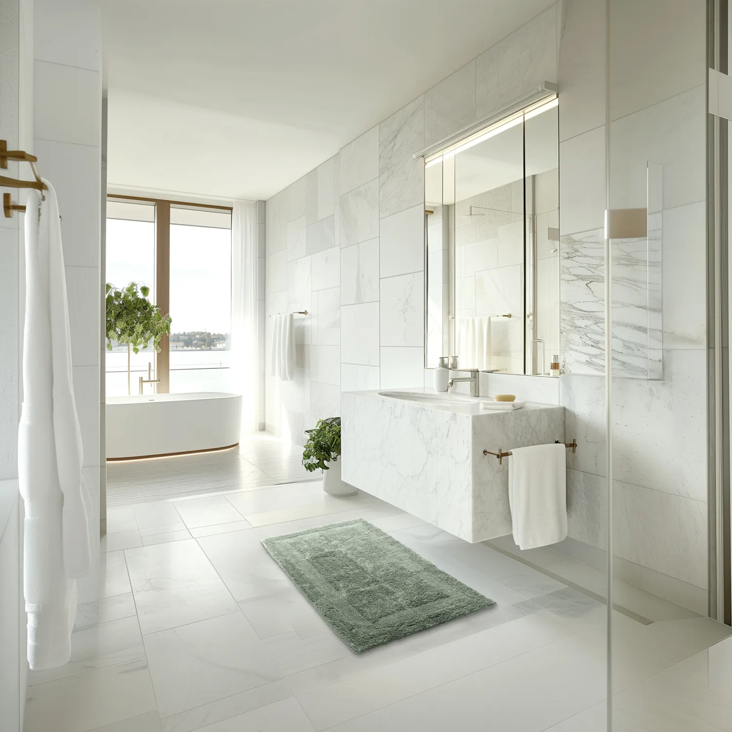 Tapete de banheiro - Nila (verde claro)