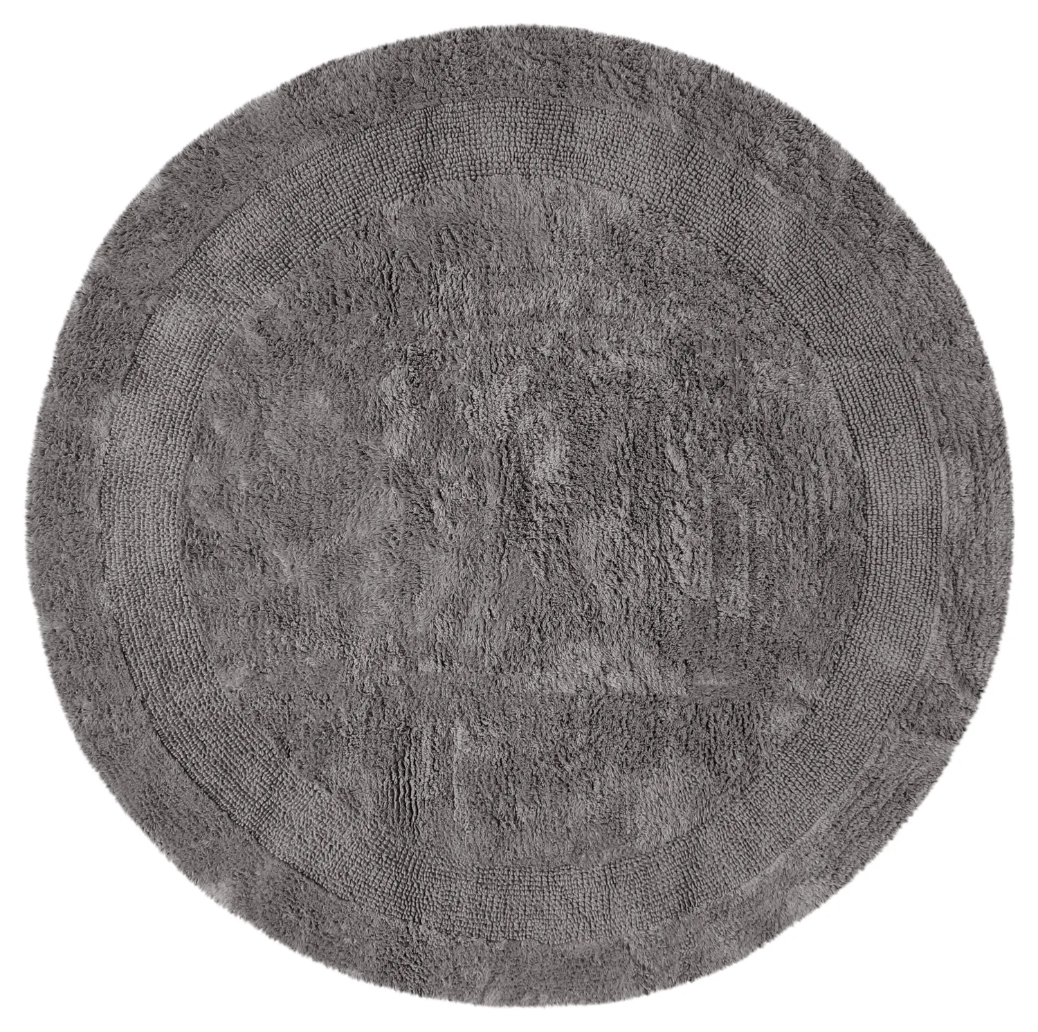Tapete de banheiro redondo - Nila (cinza escuro)