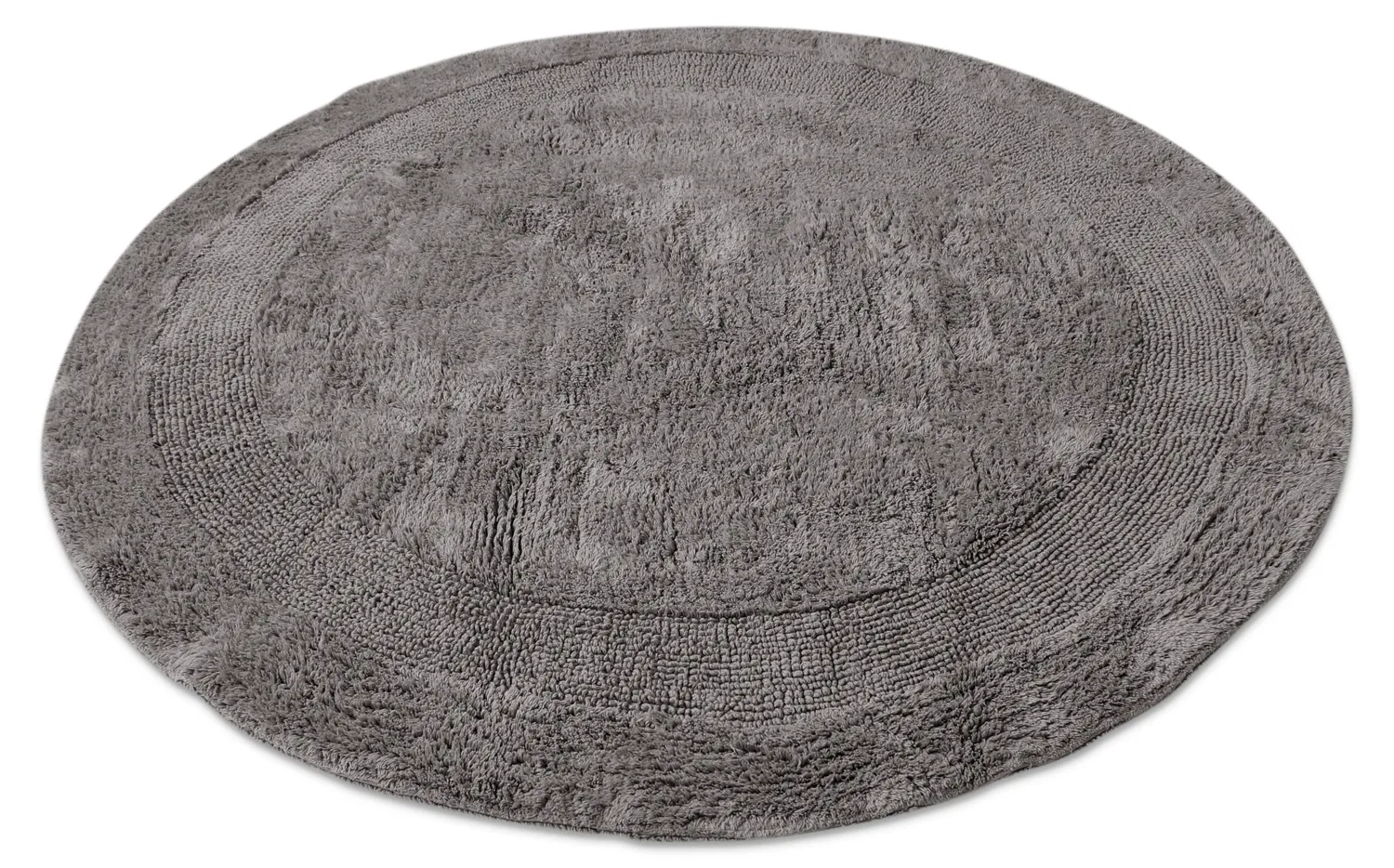 Tapete de banheiro redondo - Nila (cinza escuro)