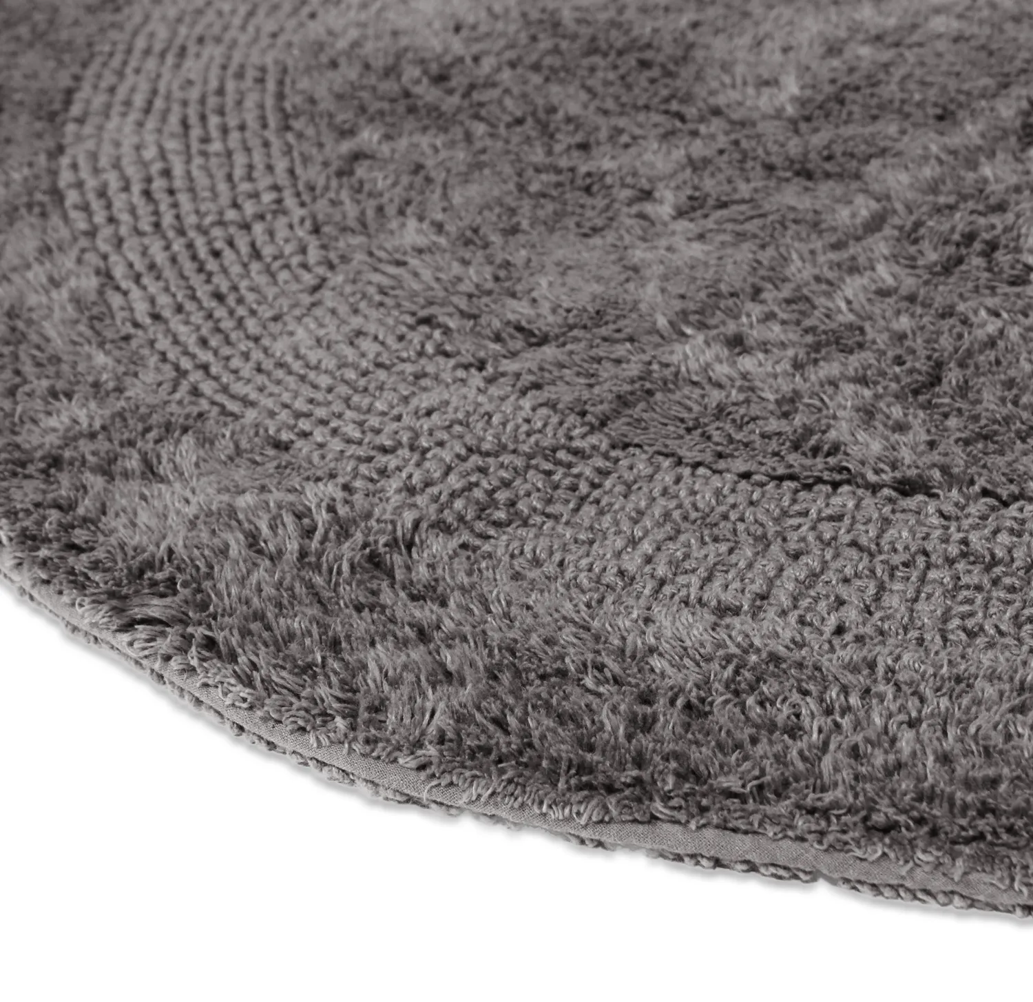 Tapete de banheiro redondo - Nila (cinza escuro)