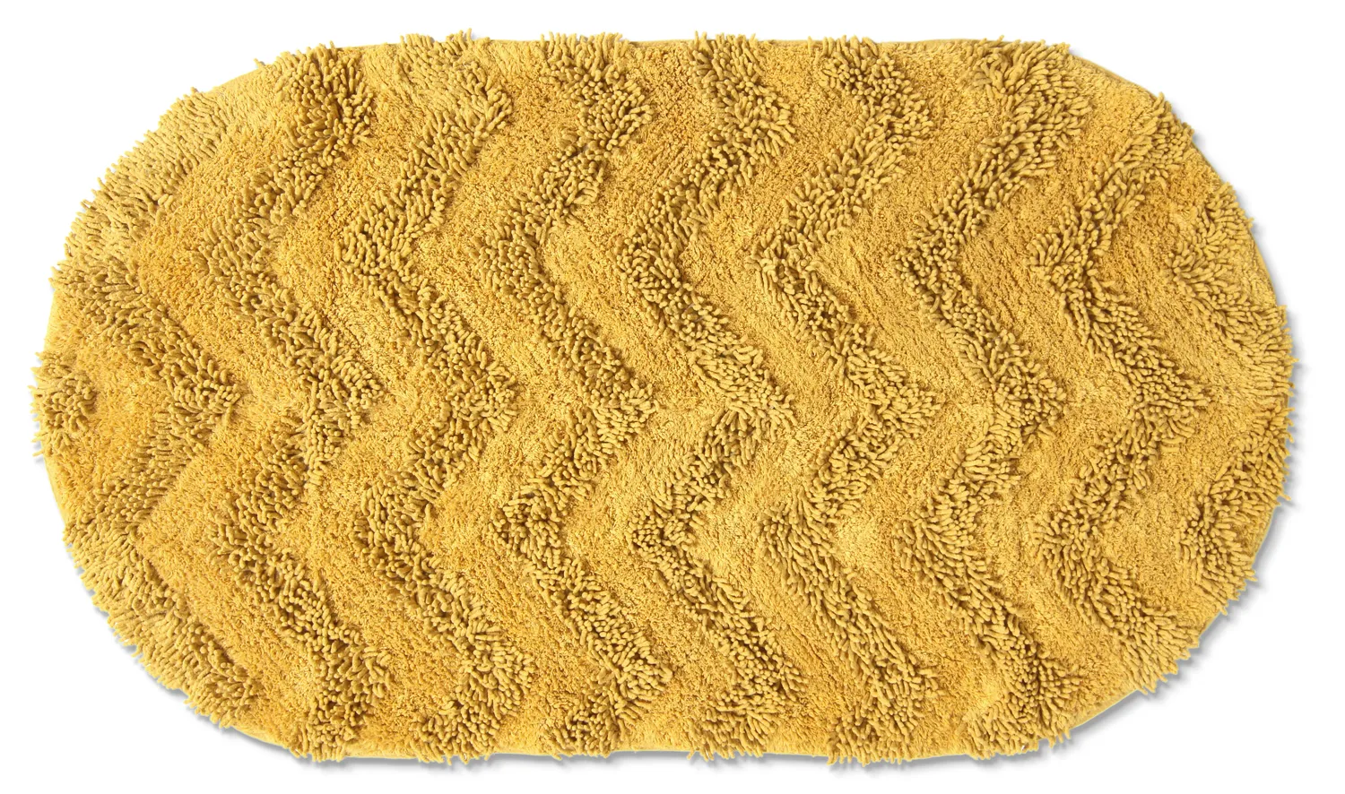Tapete de banheiro oval - Tressa (amarelo)