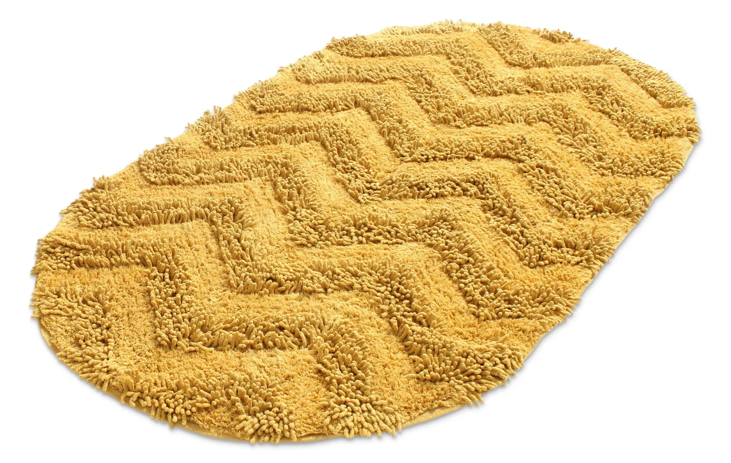 Tapete de banheiro oval - Tressa (amarelo)