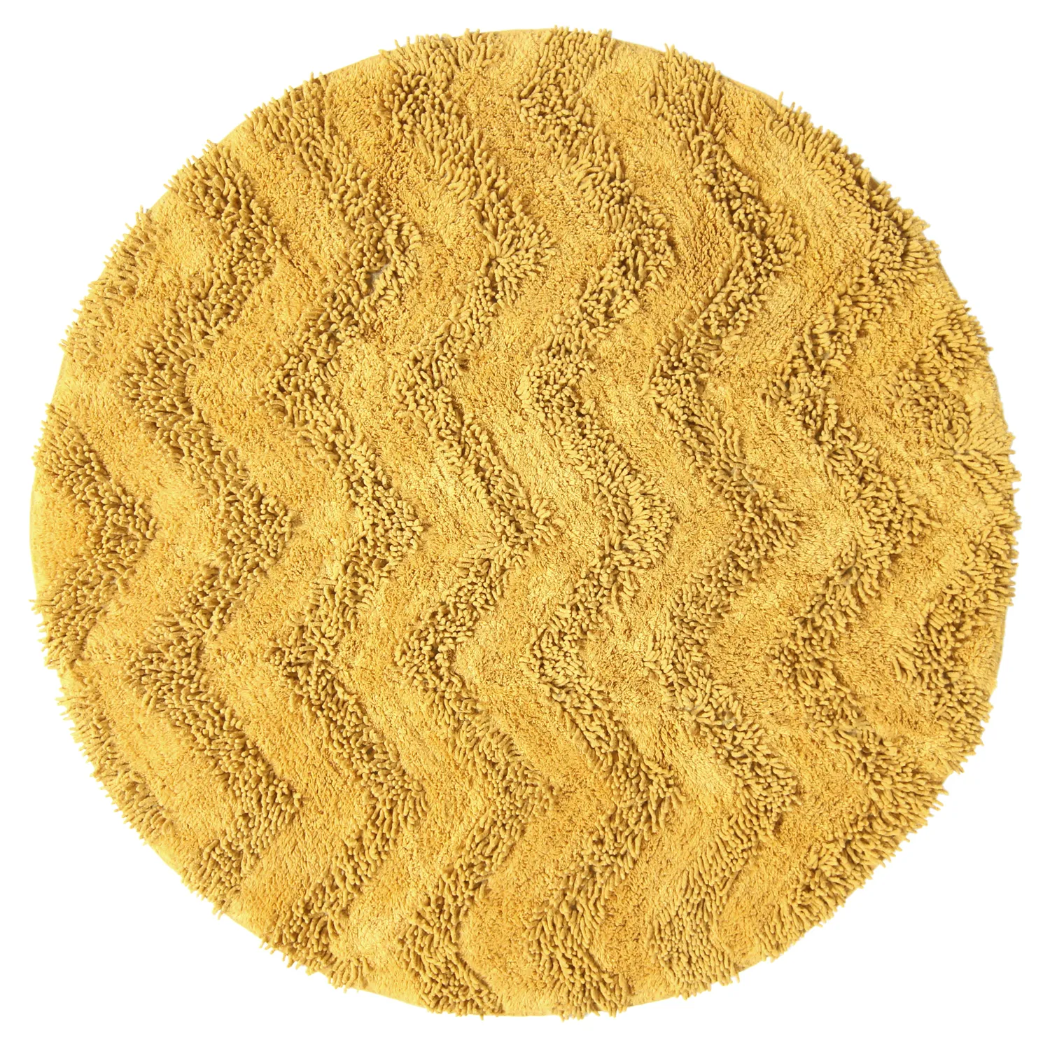 Tapete de banheiro redondo - Tressa (amarelo)