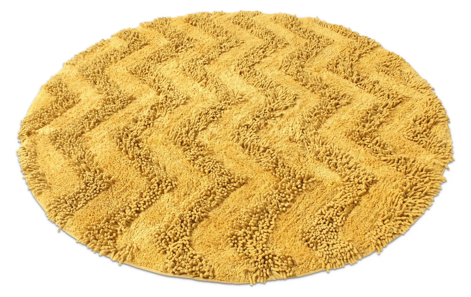 Tapete de banheiro redondo - Tressa (amarelo)