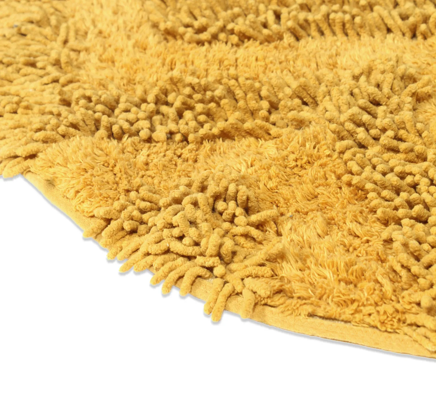 Tapete de banheiro redondo - Tressa (amarelo)