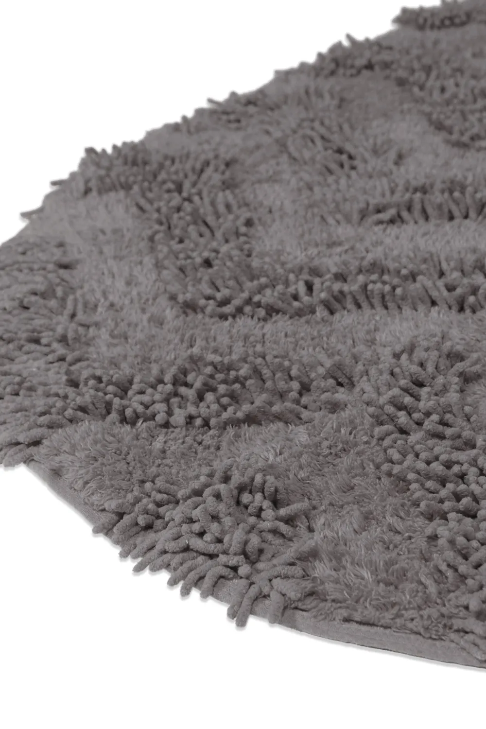 Tapete de banheiro oval - Tressa (cinza escuro)