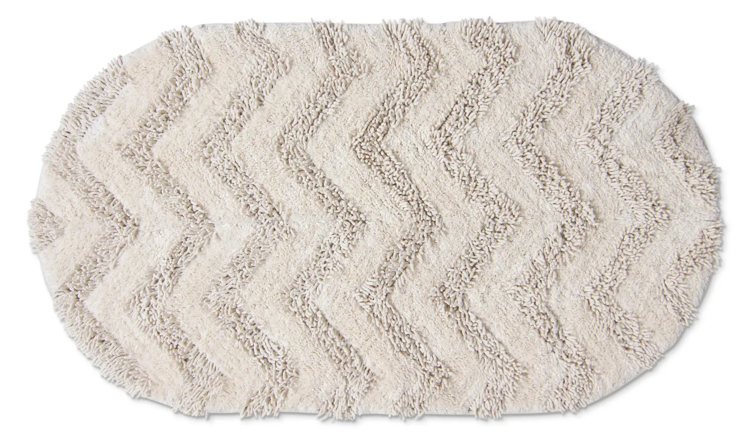 Tapete de banheiro oval - Tressa (offwhite)