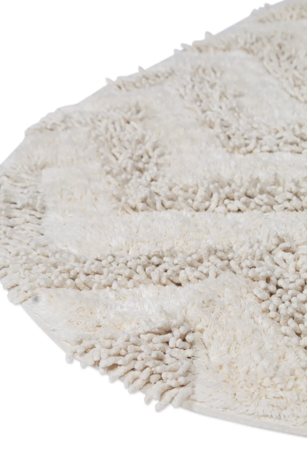 Tapete de banheiro oval - Tressa (offwhite)