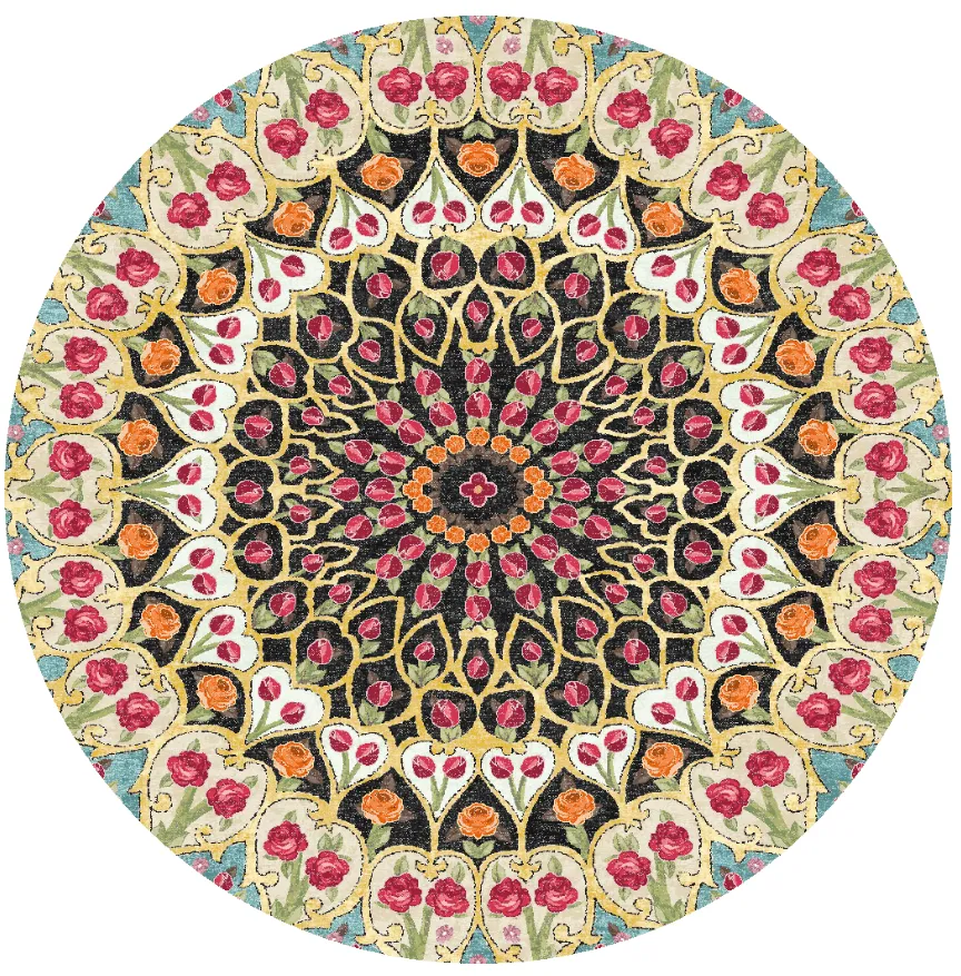 Tapete redondo - Barete (multicolorido)