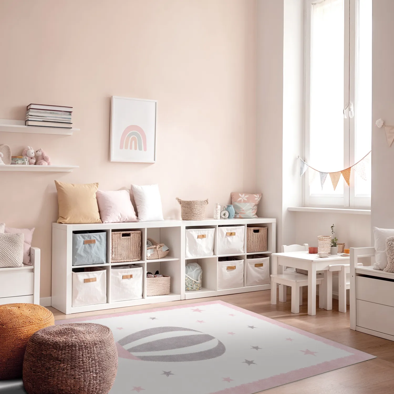 Tapete infantil - Alone Balloon (rosa)