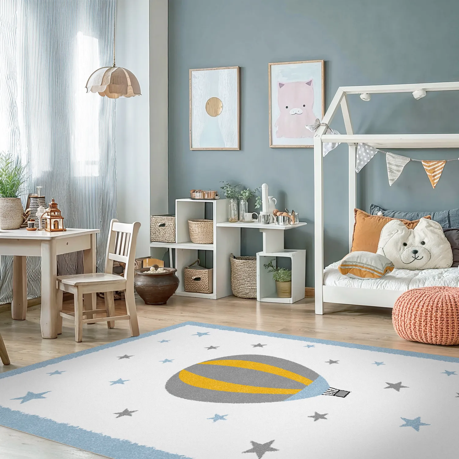 Tapete infantil - Alone Balloon (azul)