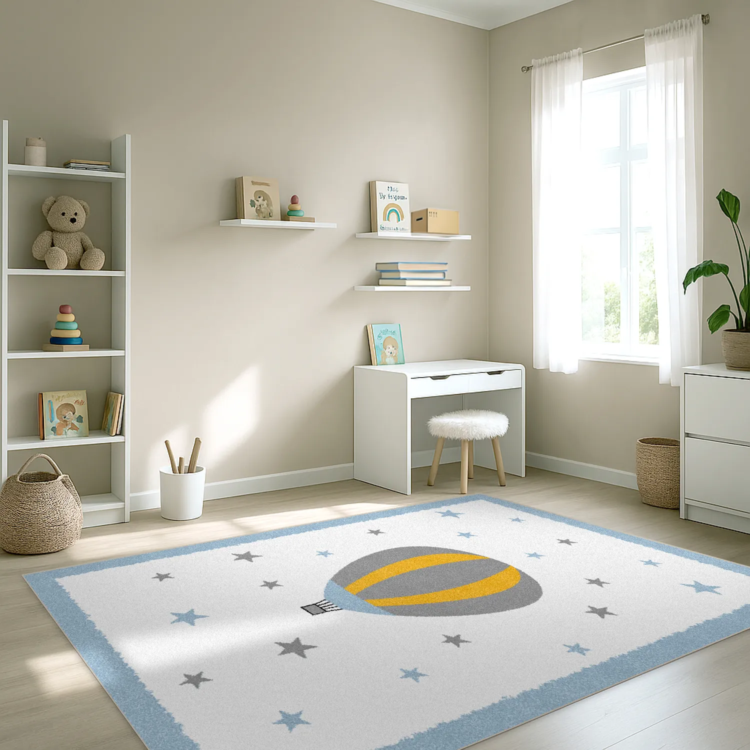 Tapete infantil - Alone Balloon (azul)