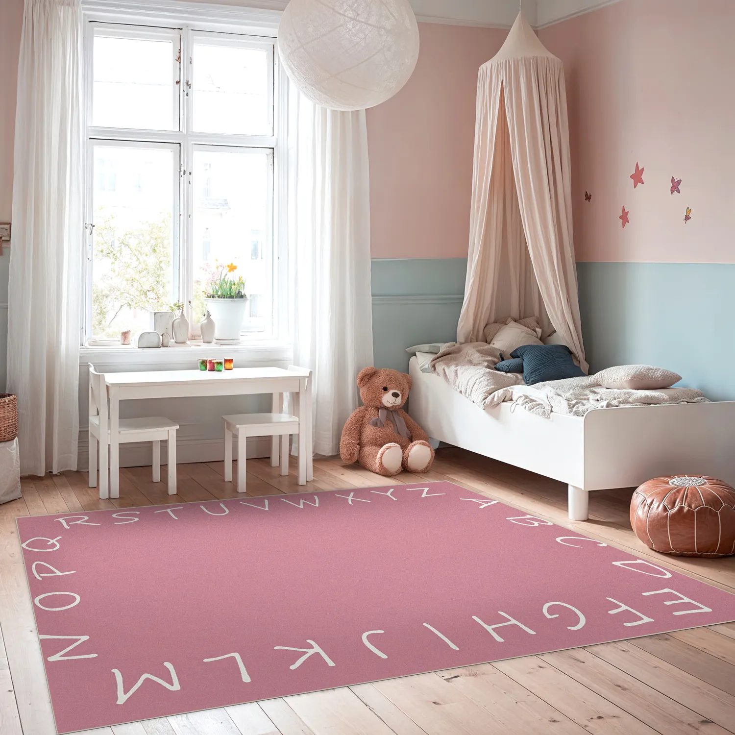 Tapete infantil - Alphabetic Border (rosa)