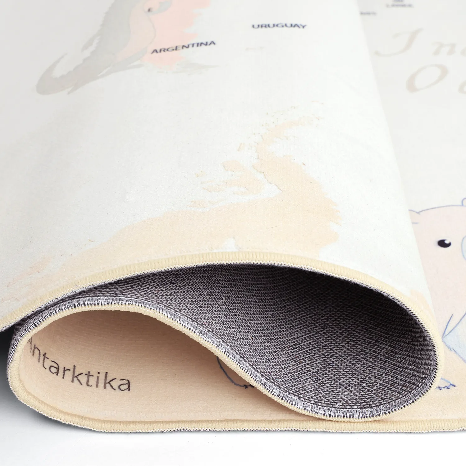 Tapete infantil - Animal Map (bege)