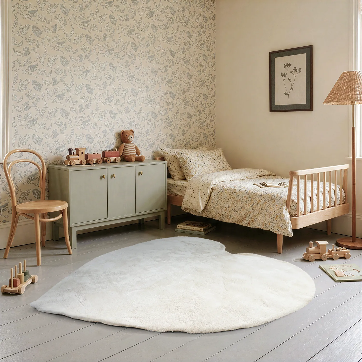 Tapete Infantil - Aranga Super Soft Heart (branco)