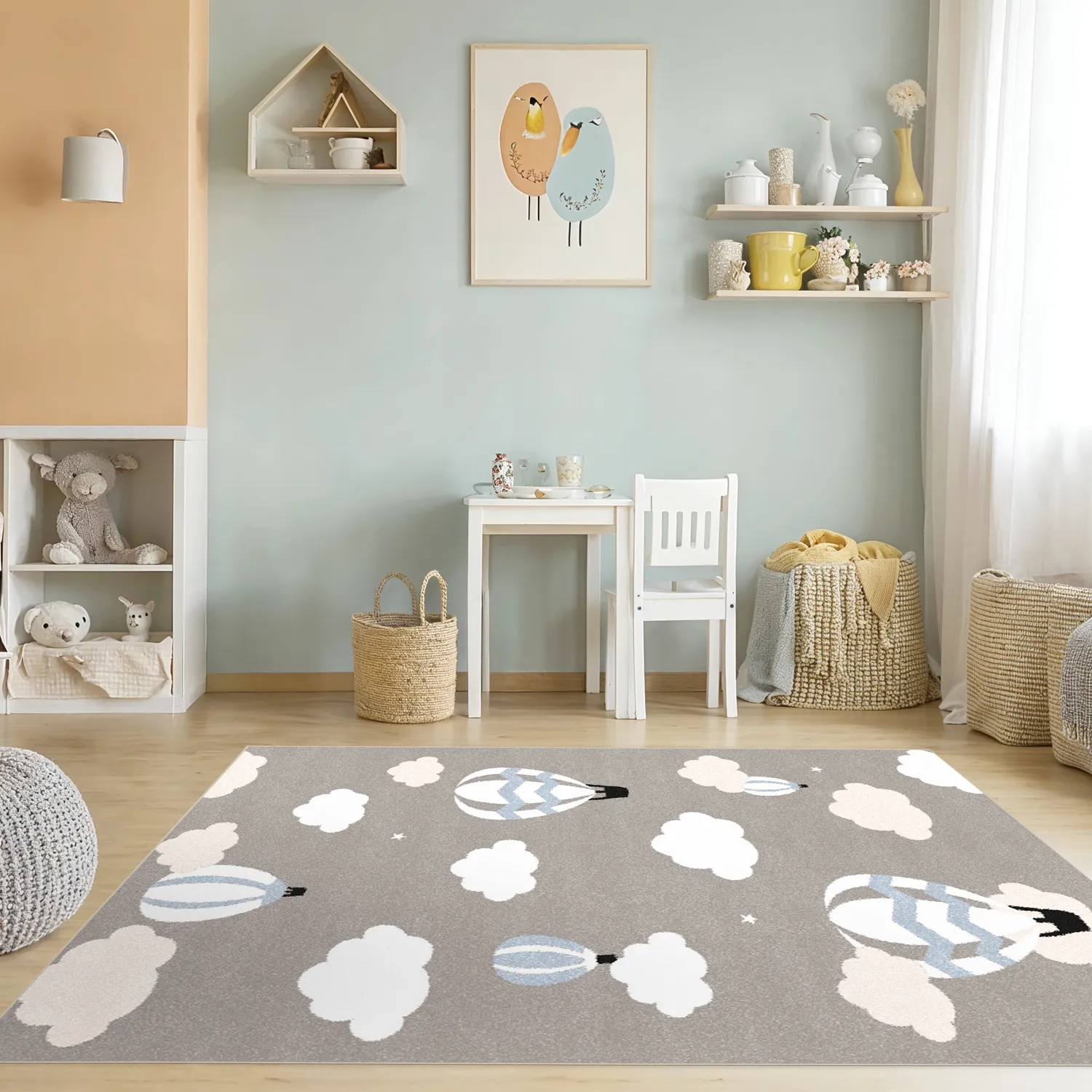 Tapete infantil - Balloons (azul)