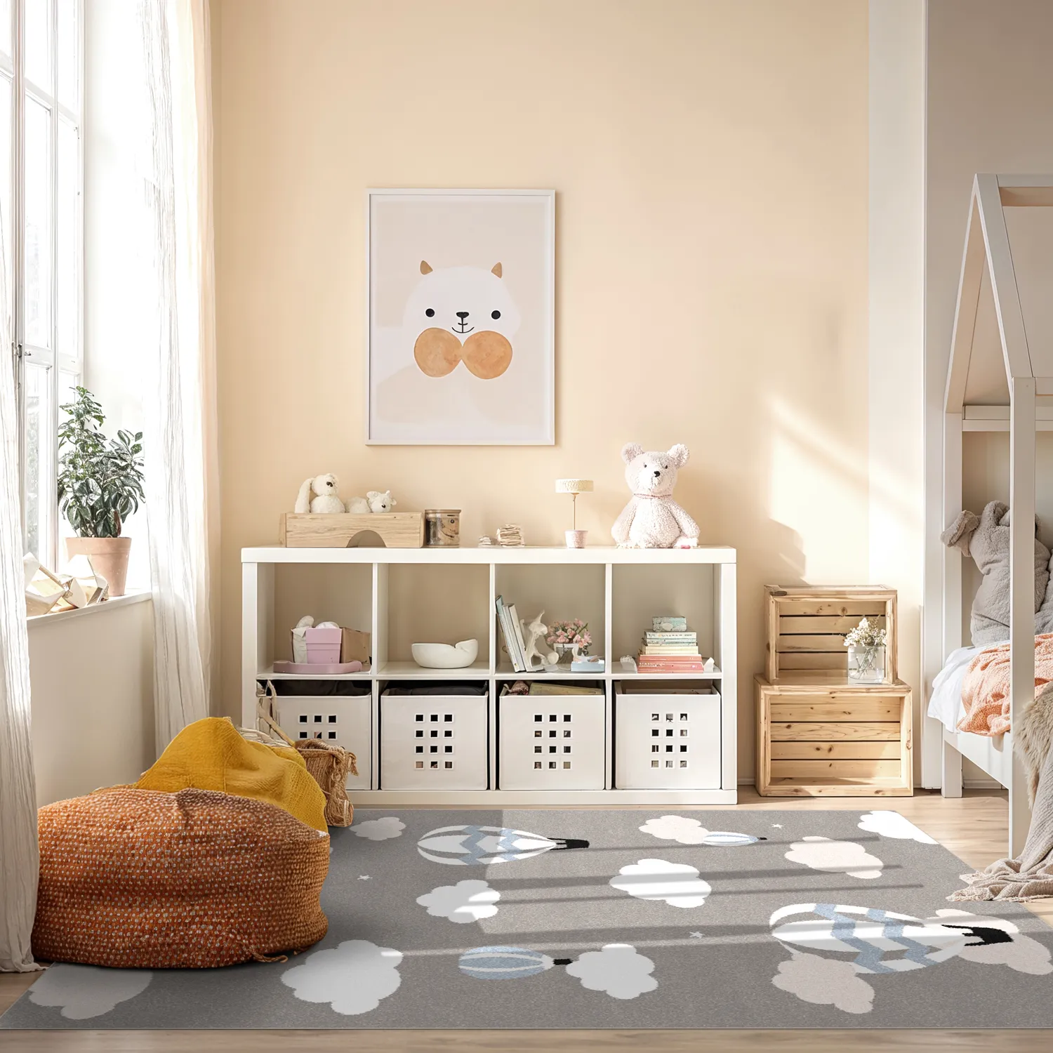 Tapete infantil - Balloons (azul)