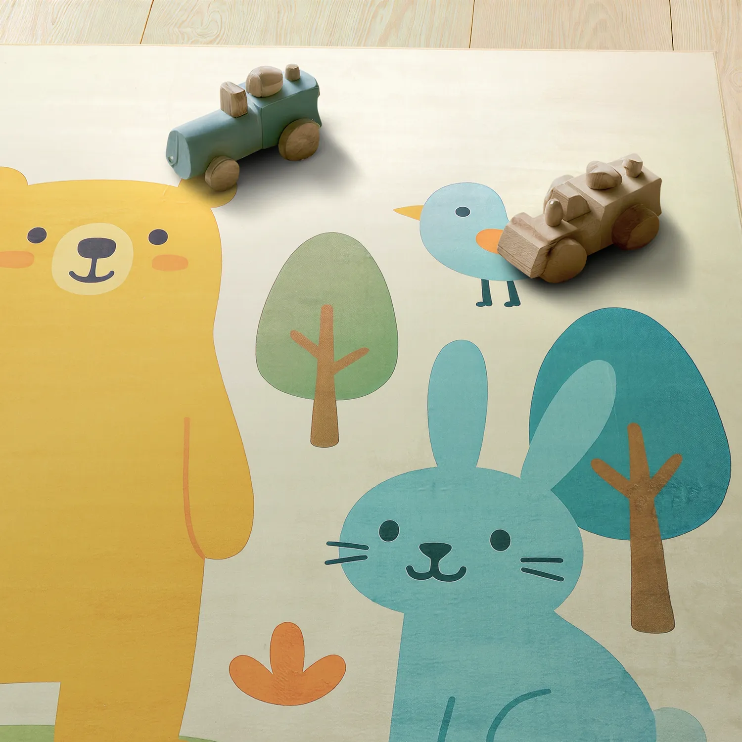 Tapete Infantil - Bear and Bunny (creme/multi)