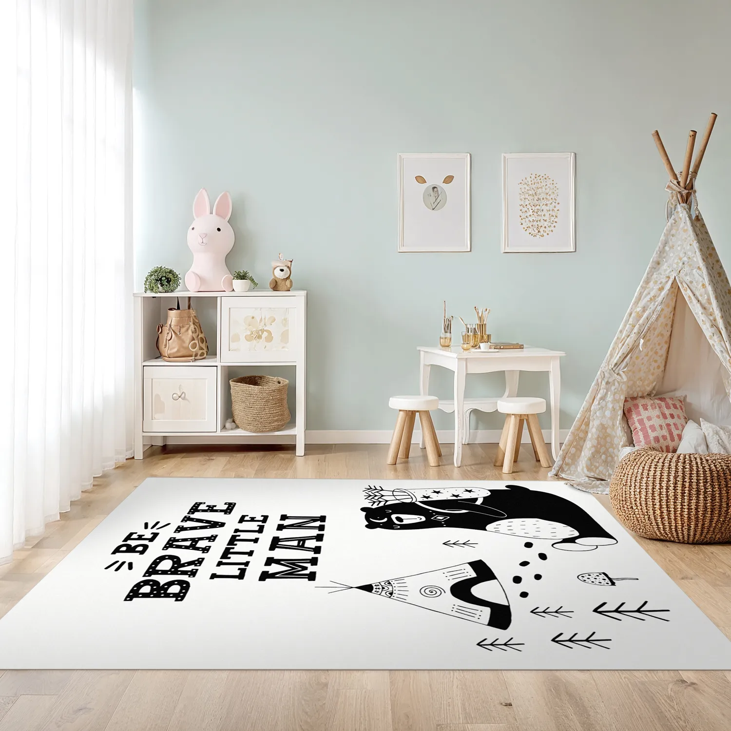 Tapete infantil - Camping Bear (branco)