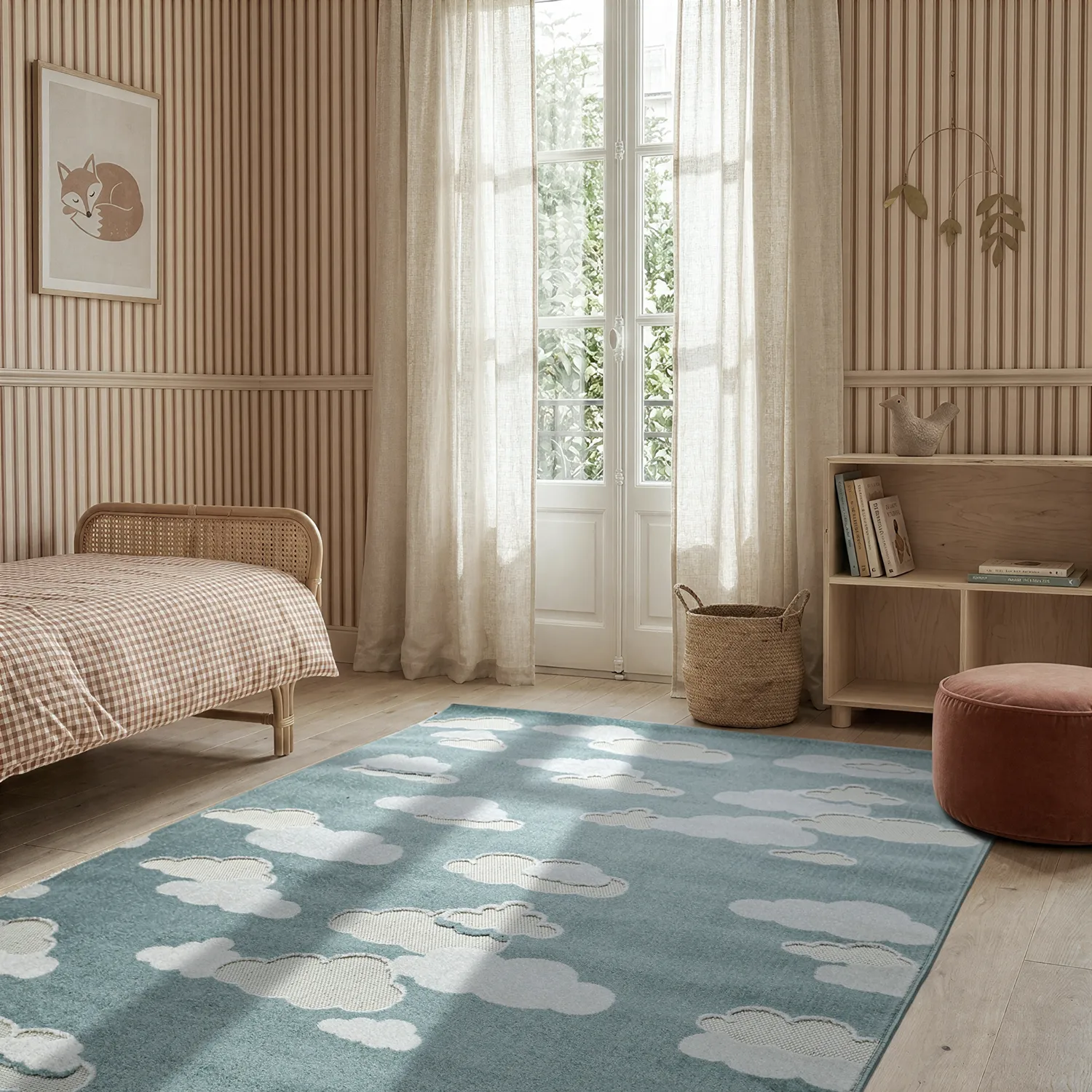 Tapete Infantil - Cloudy Sky (azul)
