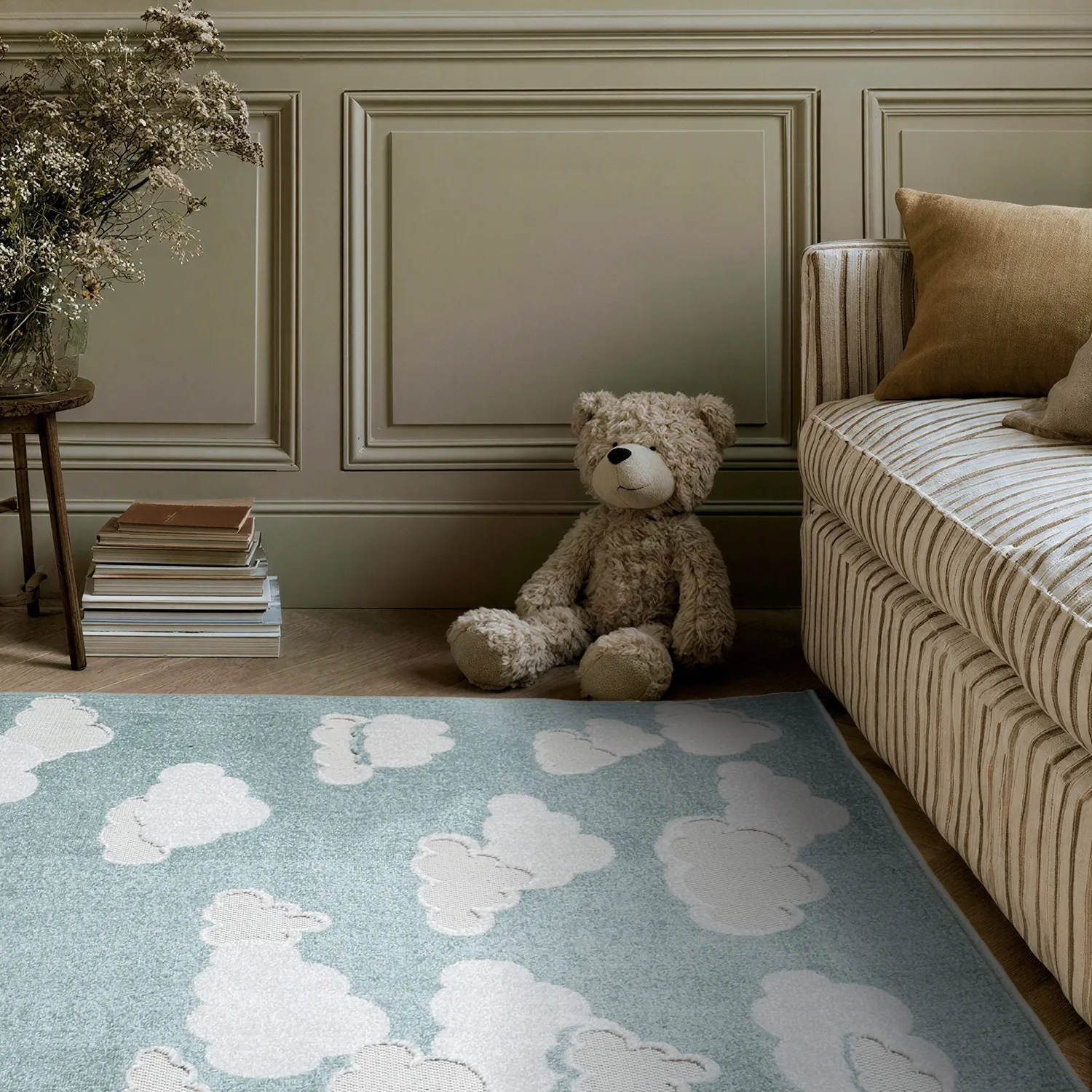 Tapete Infantil - Cloudy Sky (azul)
