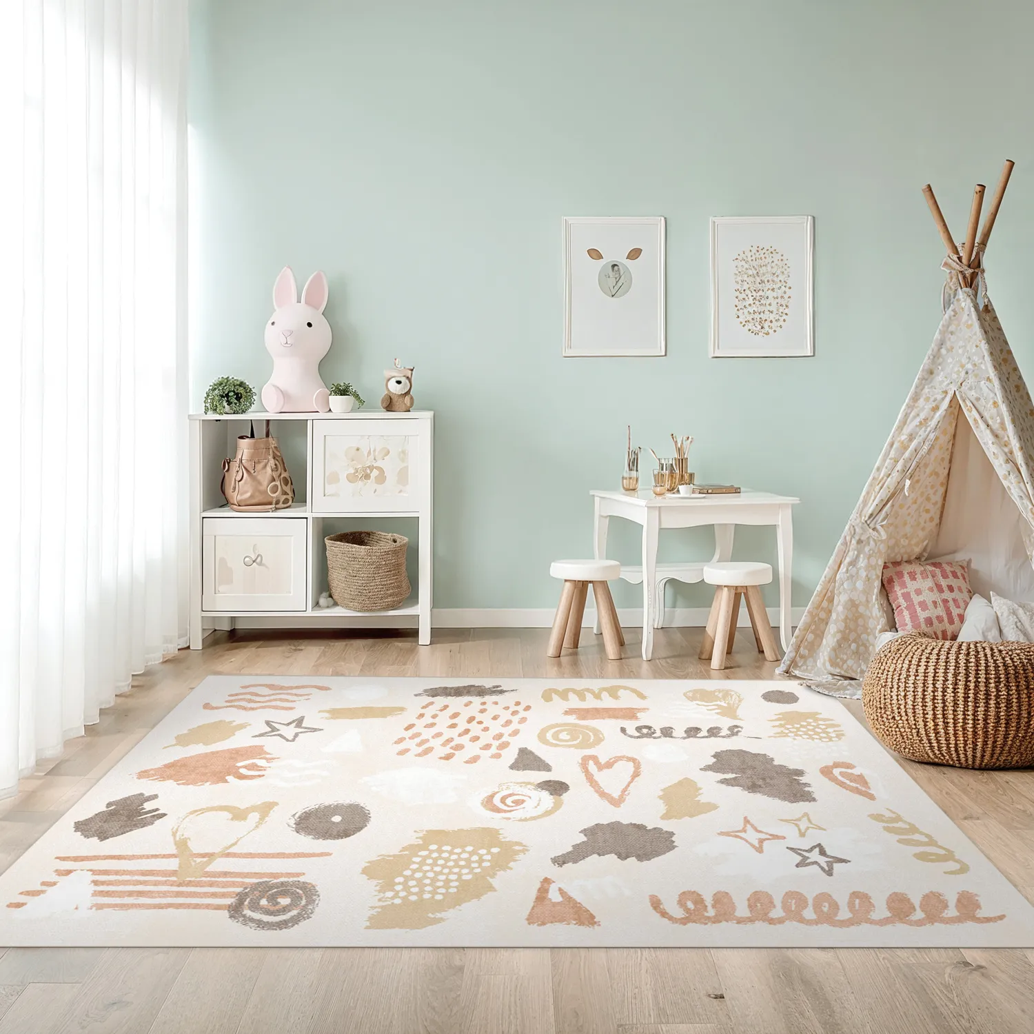 Tapete infantil - Ethel (rosa)