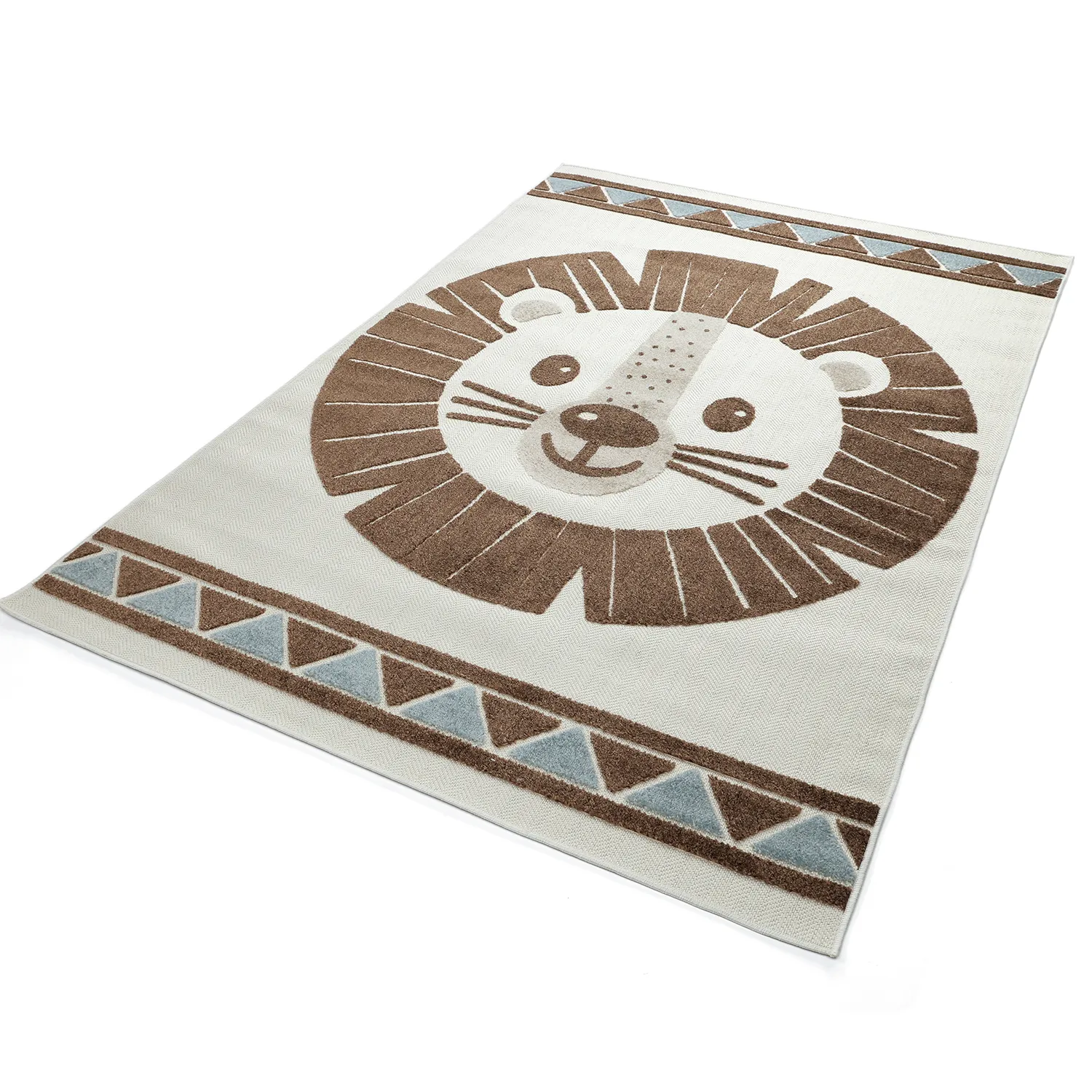 Tapete Infantil - Kind Lion (creme/azul)