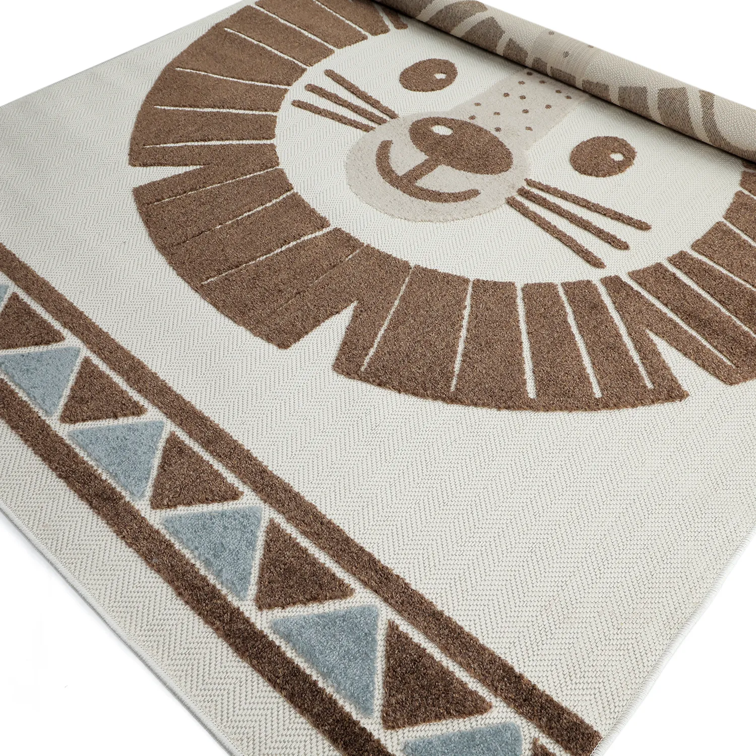 Tapete Infantil - Kind Lion (creme/azul)