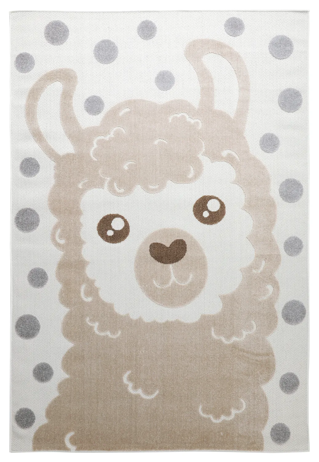 Tapete Infantil - Kind Llama (creme/castanho)