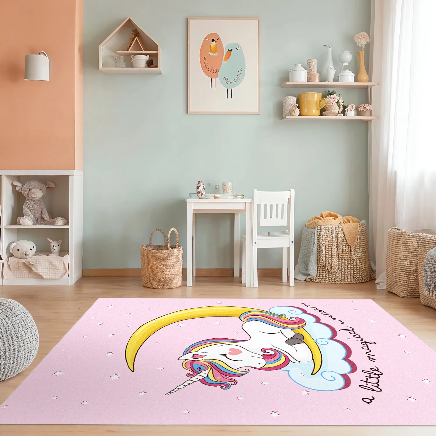 Tapete infantil - Magical Unicorn (rosa)