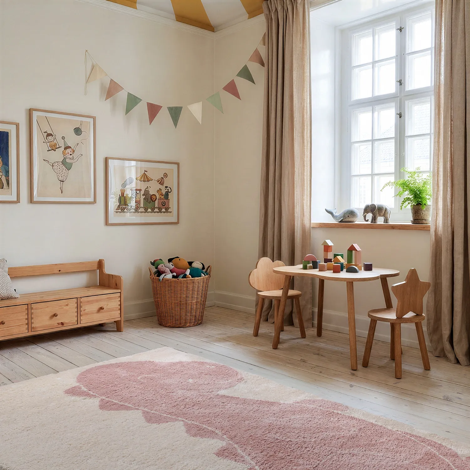 Tapete Infantil - Soft Dino (creme/rosa)