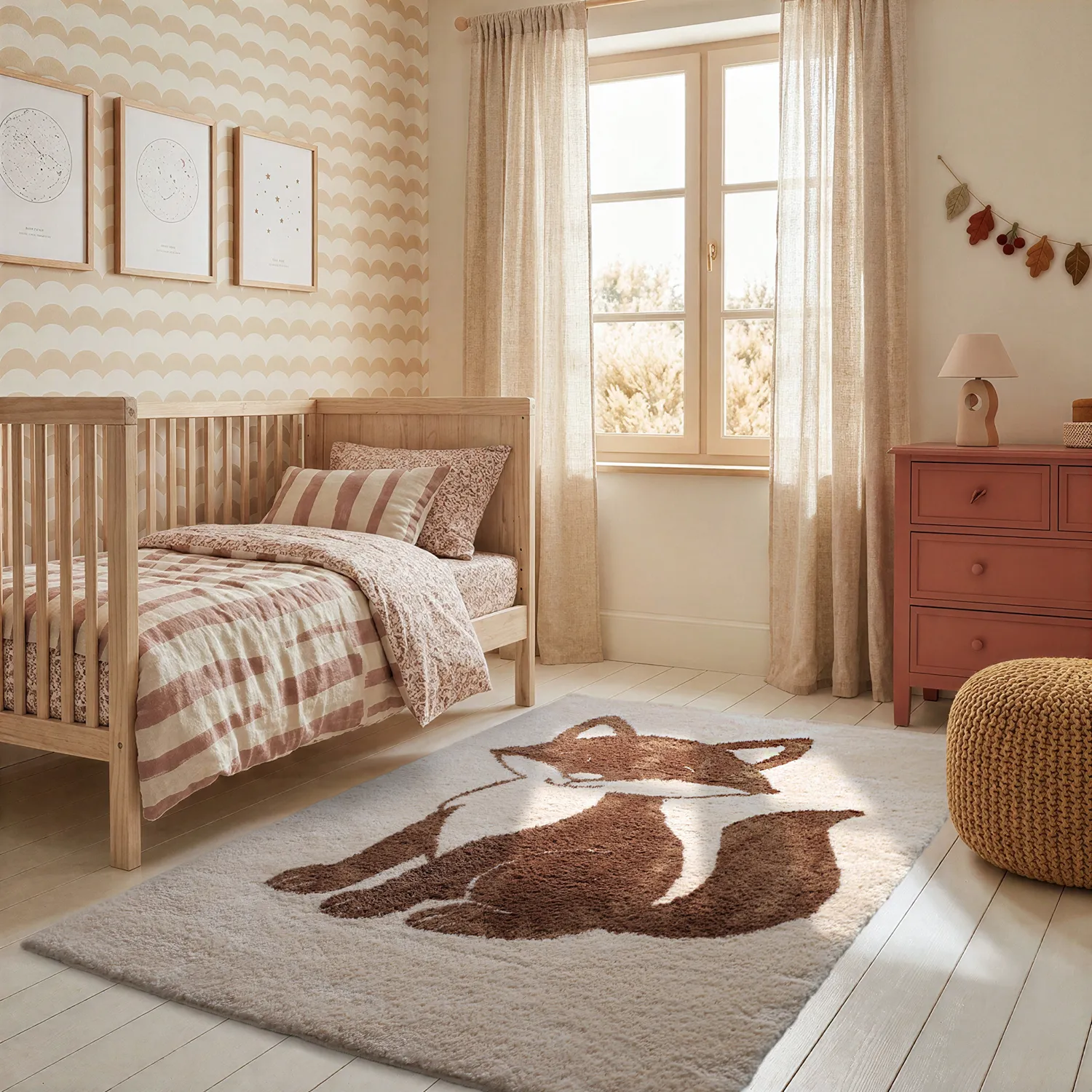 Tapete Infantil - Soft Fox (creme/castanho)