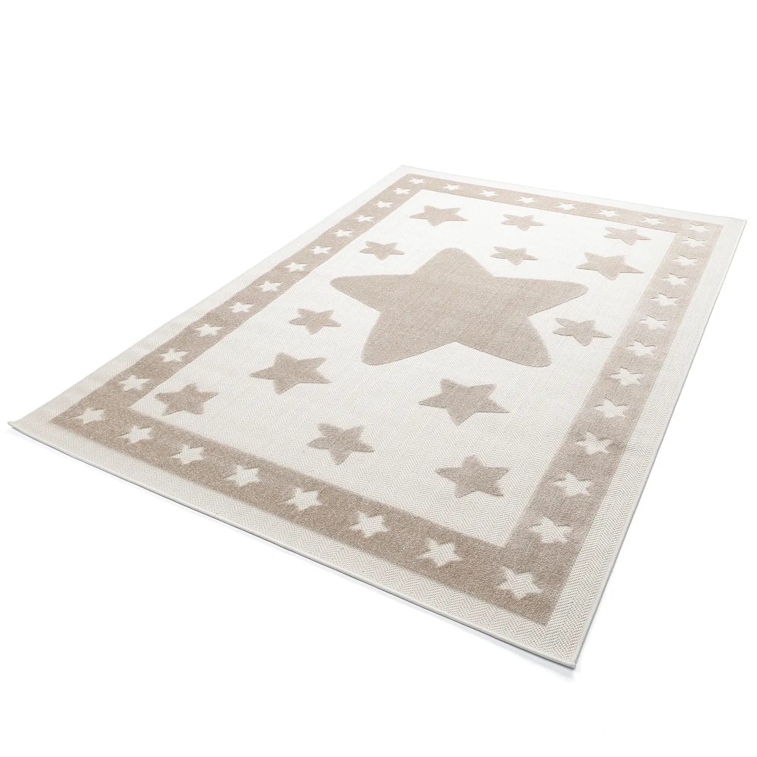 Tapete Infantil - Star Frame (creme/castanho)