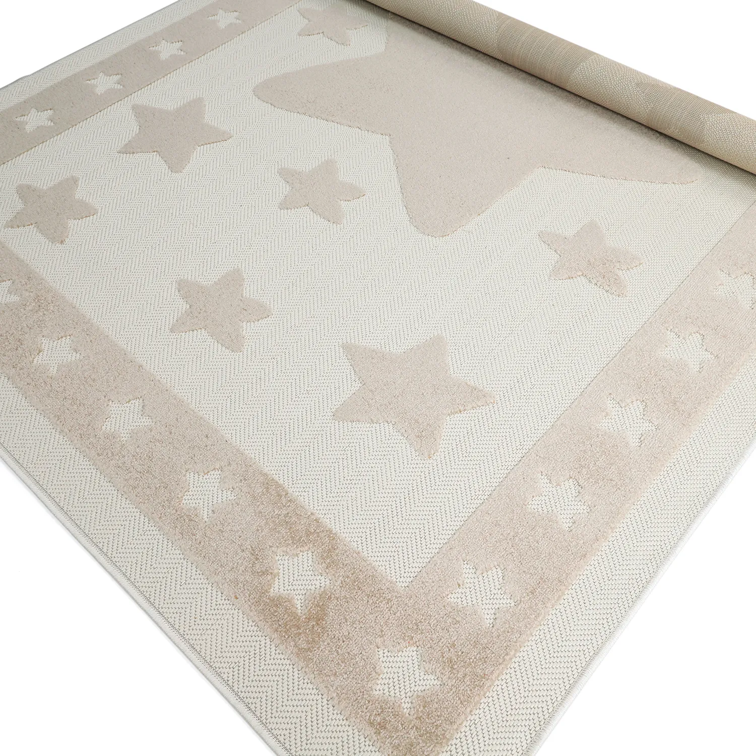Tapete Infantil - Star Frame (creme/castanho)